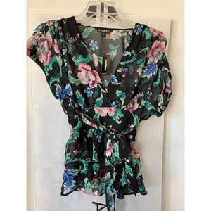 Express floral tie top